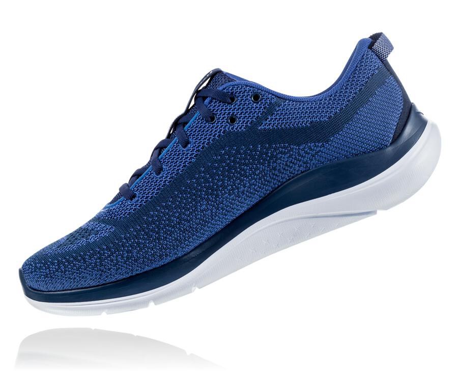 Running Shoes Mens - Hoka One One Hupana Flow - Navy/White - TSYUMFJ-26